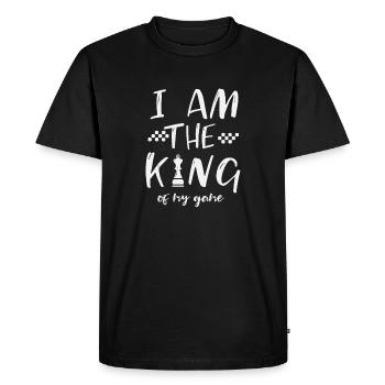 JE SUIS LE ROI DE MON JEU - T-shirt Echecs - Echecs - T-shirt Premium bio Homme - noir - Devant - Nico (187cm)