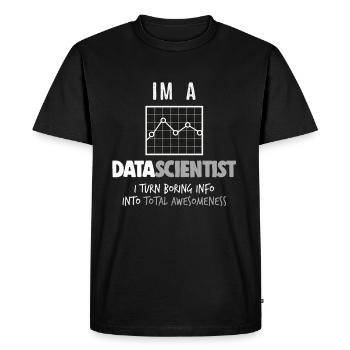 Im a Data Scientist - Men's Premium Organic T-Shirt - black - Front - Nico (187cm)
