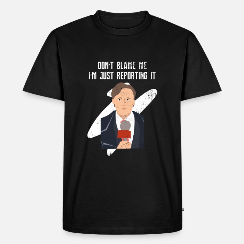 Reporter Journalist - Männer Premium Bio T-Shirt - Schwarz