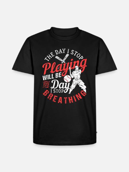baseball - Men's Premium Organic T-Shirt - black