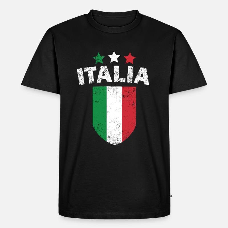 Italien - Männer Premium Bio T-Shirt - Schwarz