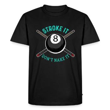 Billard - Männer Premium Bio T-Shirt - Schwarz - Vorne - Nico (187cm)