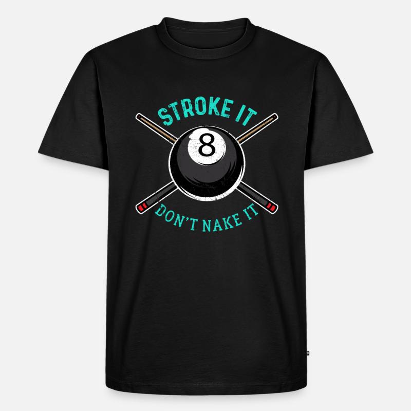 Billard - Männer Premium Bio T-Shirt - Schwarz
