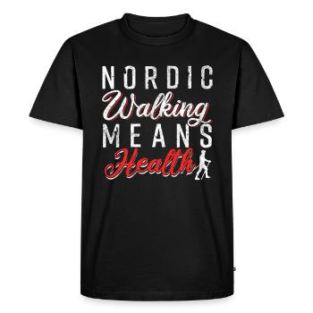 Nordic Walking - Men's Premium Organic T-Shirt - black - Front - Nico (187cm)