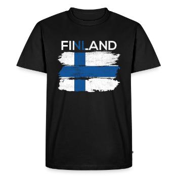 Finlande - T-shirt Premium bio Homme - noir - Devant - Nico (187cm)