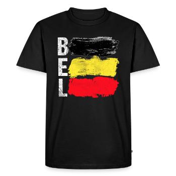 Belgium - Men's Premium Organic T-Shirt - black - Front - Nico (187cm)