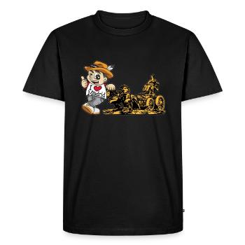 I LOVE MADRID Espagne capitale touristique cadeau - T-shirt Premium bio Homme - noir - Devant - Nico (187cm)