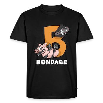 BONDAGE BDSM Shackle Fetish Handcuffs Sex - Men's Premium Organic T-Shirt - black - Front - Nico (187cm)
