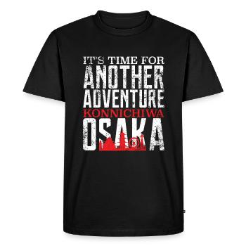 Osaka - T-shirt Premium bio Homme - noir - Devant - Nico (187cm)
