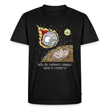 Meteor Meteorite comète d’impact cratère cadeau - T-shirt Premium bio Homme - noir - Devant - Nico (187cm)
