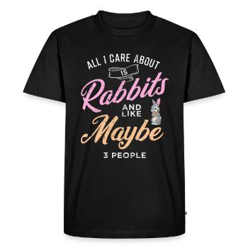 rabbit - Men's Premium Organic T-Shirt - black - Front - Nico (187cm)
