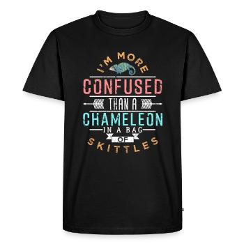 chameleon - Men's Premium Organic T-Shirt - black - Front - Nico (187cm)