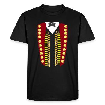 Cirque gilet costume manège Showman Dompteur JGA - T-shirt Premium bio Homme - noir - Devant - Nico (187cm)