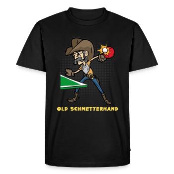 Cadeau de joueur de ping-il old-ping-te-ping-en-main - T-shirt Premium bio Homme - noir - Devant - Nico (187cm)