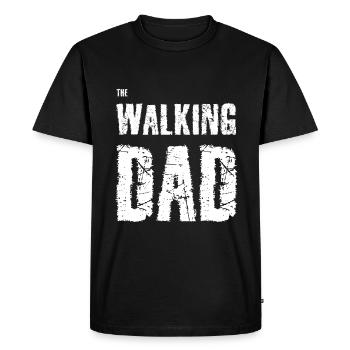 The walking dad - Vintage - T-shirt Premium bio Homme - noir - Devant - Nico (187cm)
