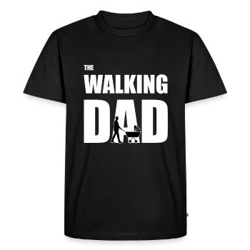 The walking dad - Papa poussette - T-shirt Premium bio Homme - noir - Devant - Nico (187cm)