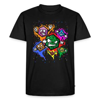 Fantasy RPG Cubes Jeu Tabletop Joueur - T-shirt Premium bio Homme - noir - Devant - Nico (187cm)