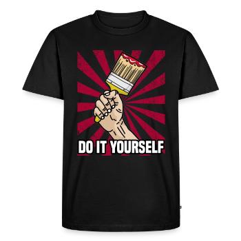 DO IT YOURSELF Painter and Lakierer Hobby Brush - Men's Premium Organic T-Shirt - black - Front - Nico (187cm)