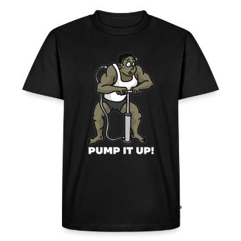 PUMP IT UP pompe à air stéroïdes anabolisants - T-shirt Premium bio Homme - noir - Devant - Nico (187cm)