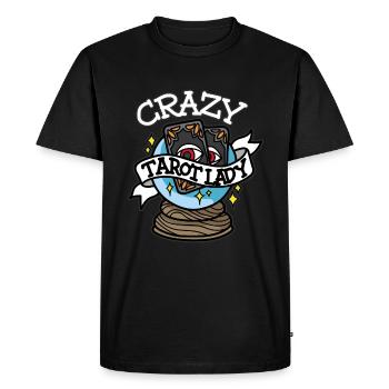 CRAZY TAROT LADY La mort Tarot Cartes Clairvoyant - T-shirt Premium bio Homme - noir - Devant - Nico (187cm)