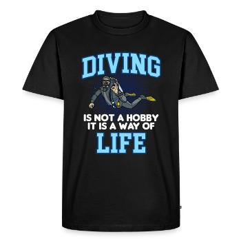 DIVING LIFE - T-shirt Premium bio Homme - noir - Devant - Nico (187cm)