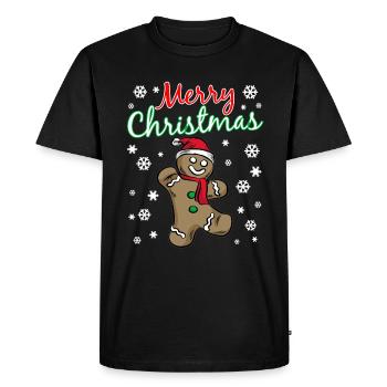 JOYEUX NOEL - T-shirt Premium bio Homme - noir - Devant - Nico (187cm)