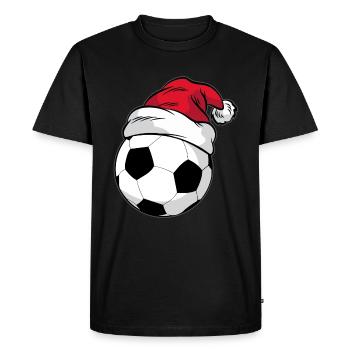 Bonnet de Football Noël - T-shirt Premium bio Homme - noir - Devant - Nico (187cm)