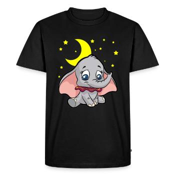 Elephant with ears - Men's Premium Organic T-Shirt - black - Front - Nico (187cm)
