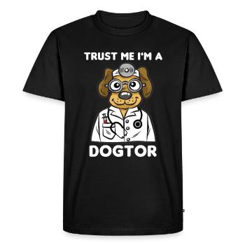 Faites-moi confiance, je suis un chien Dog Doctor Doctor Humour - T-shirt Premium bio Homme - noir - Devant - Nico (187cm)