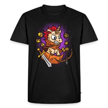 RPG UNICORN nerd role playing board game humor - Men's Premium Organic T-Shirt - black - Front - Nico (187cm)