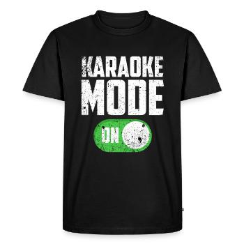 Karaoke - Men's Premium Organic T-Shirt - black - Front - Nico (187cm)
