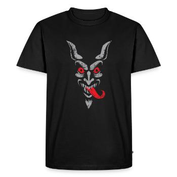 Visage de Krampus - T-shirt Premium bio Homme - noir - Devant - Nico (187cm)