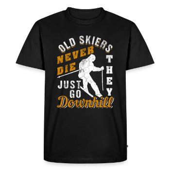 Ski funny - Men's Premium Organic T-Shirt - black - Front - Nico (187cm)