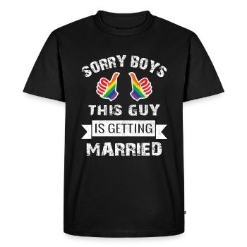 Adieu LGBT enterrement de vie de garçon - T-shirt Premium bio Homme - noir - Devant - Nico (187cm)