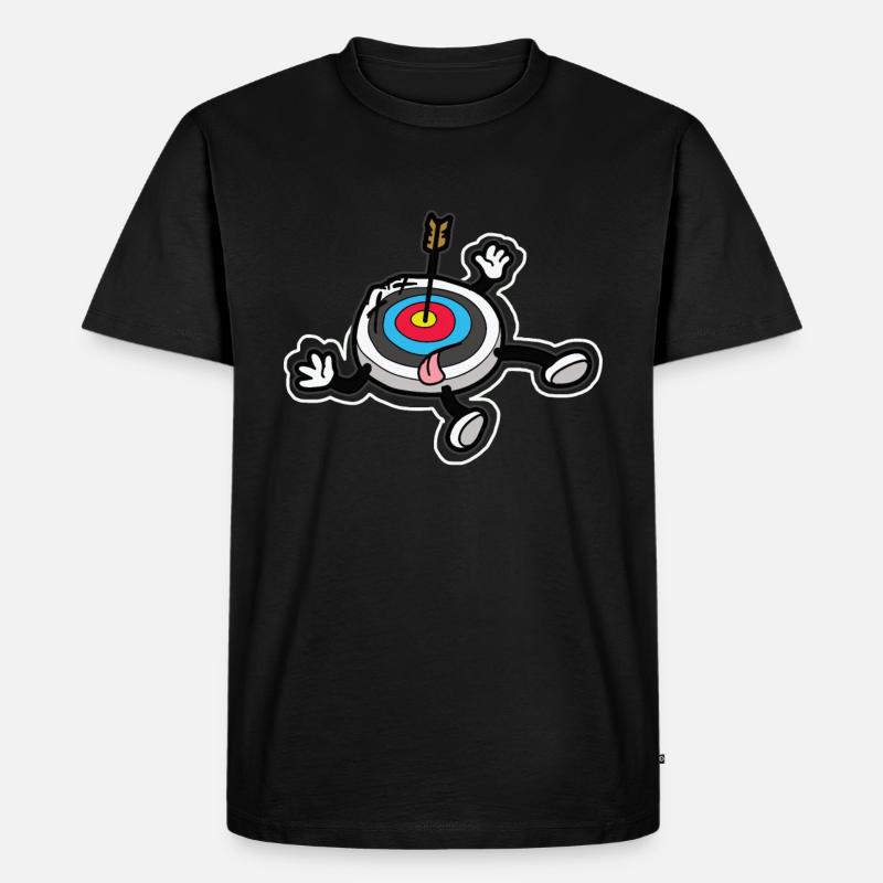 Cible morte avec tir à l'arc arc et flèche - T-shirt Premium bio Homme - noir