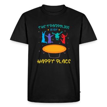Trampoline sautant d'amour - T-shirt Premium bio Homme - noir - Devant - Nico (187cm)