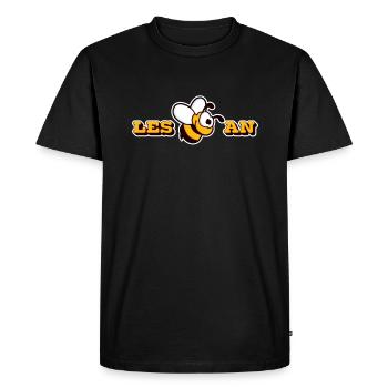 Les Bee An Funny Saying Lesbian Women - Men's Premium Organic T-Shirt - black - Front - Nico (187cm)