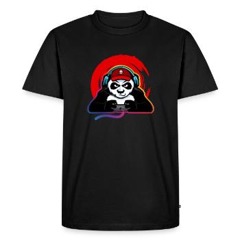 Gaming Panda headset controller - Men's Premium Organic T-Shirt - black - Front - Nico (187cm)