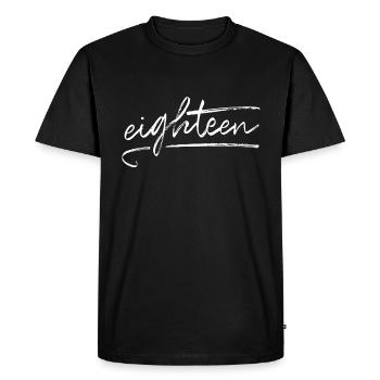 Dix-huit 18ème cadeau d'anniversaire - T-shirt Premium bio Homme - noir - Devant - Nico (187cm)