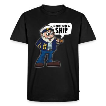 I DONT GIVE A SHIP Funny sailor sailor - Men's Premium Organic T-Shirt - black - Front - Nico (187cm)
