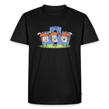 The 3 Musketeers CTRL ALT ENTF Internet Humor - Men's Premium Organic T-Shirt - black - Front - Nico (187cm)