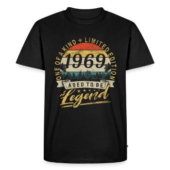 Édition limitée Année de naissance 1969 Anniversaire Rétro - T-shirt Premium bio Homme - noir - Devant - Nico (187cm)
