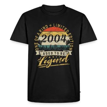 Édition limitée Année de naissance 2004 Anniversaire Rétro - T-shirt Premium bio Homme - noir - Devant - Nico (187cm)