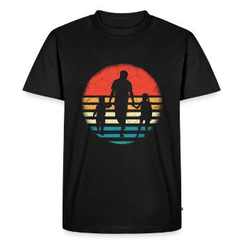 Double Papa High 2 Papa High 2 Enfants Fête des Pères - T-shirt Premium bio Homme - noir - Devant - Nico (187cm)