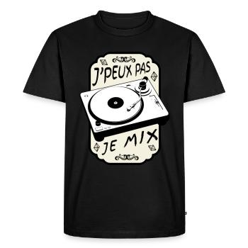Jeux pas je mix - T-shirt Premium bio Homme - noir - Devant - Nico (187cm)