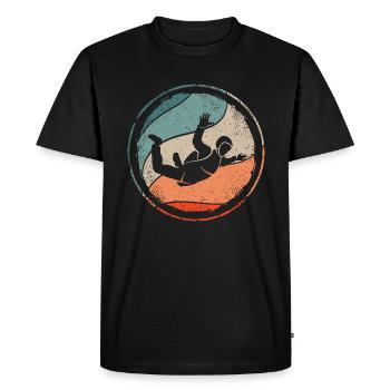 Parachutistes parachutistes parachutistes - T-shirt Premium bio Homme - noir - Devant - Nico (187cm)