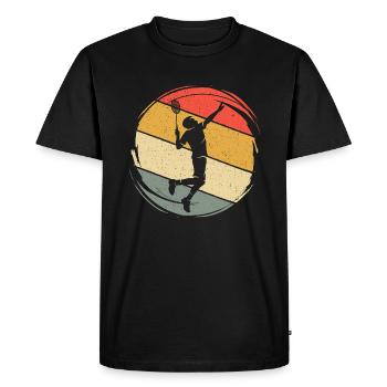 Joueur de badminton Joueur de badminton rétro badminton - T-shirt Premium bio Homme - noir - Devant - Nico (187cm)