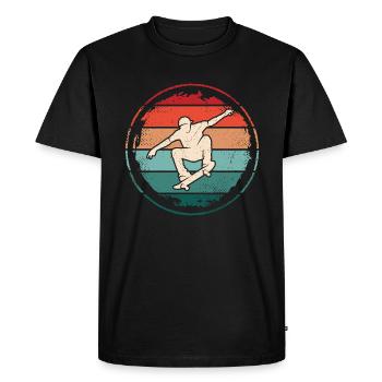 Skateboard Skater Skating Skateboarder - T-shirt Premium bio Homme - noir - Devant - Nico (187cm)