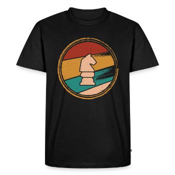 Joueur d’échecs Jeu d’échecs Joueur d’échecs - T-shirt Premium bio Homme - noir - Devant - Nico (187cm)