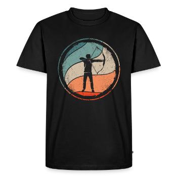 Archer Archery Archery - Men's Premium Organic T-Shirt - black - Front - Nico (187cm)
